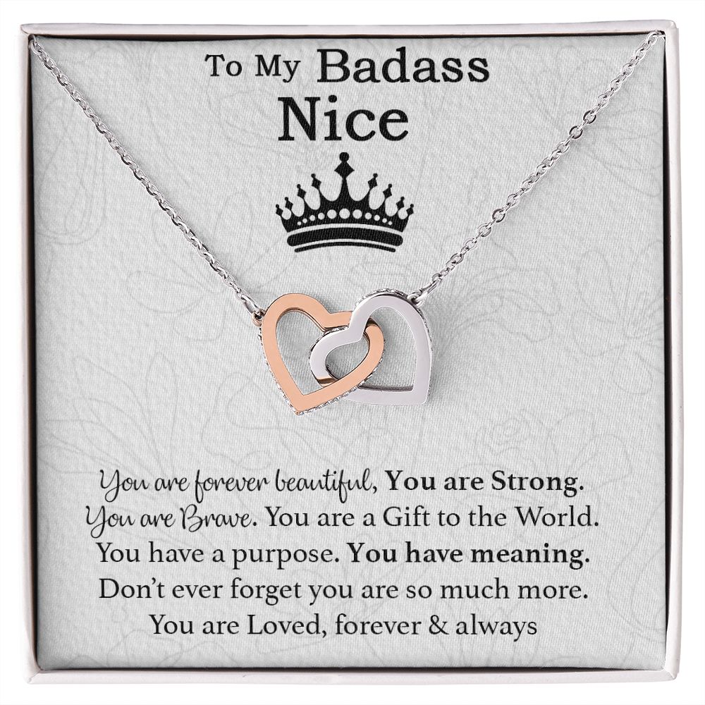 To My Badass Niece Necklace, Birthday Gift, Graduation Gift, Grad Gift