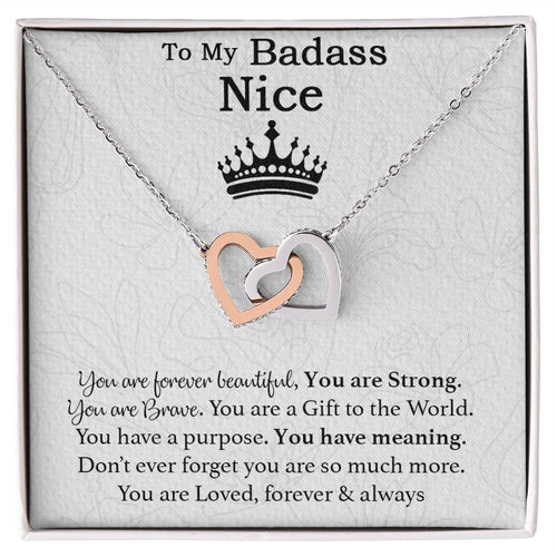 To My Badass Niece Necklace, Birthday Gift, Graduation Gift, Grad Gift