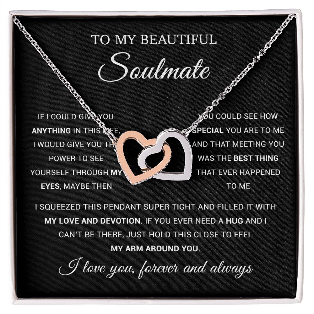 To My Beautiful Soulmate Necklace, Gift for Wife, Girlfriend, Anniversary Gift