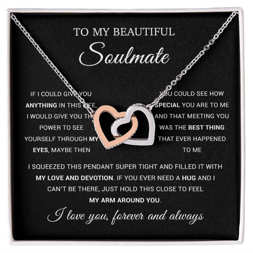 To My Beautiful Soulmate Necklace, Gift for Wife, Girlfriend, Anniversary Gift