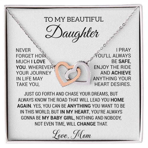 To My Daughter Necklace From Mom