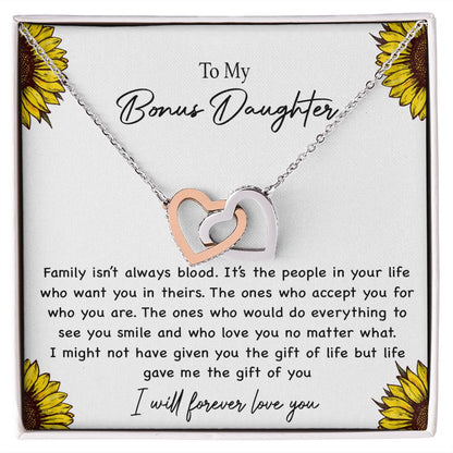 To my Bonus Daughter Necklace, Bonus Daughter, Step Daughter Gift