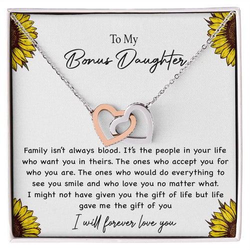 To my Bonus Daughter Necklace, Bonus Daughter, Step Daughter Gift
