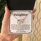 To My Daughter Necklace - Never Forget That I Love You - Love Your Dad Gift
