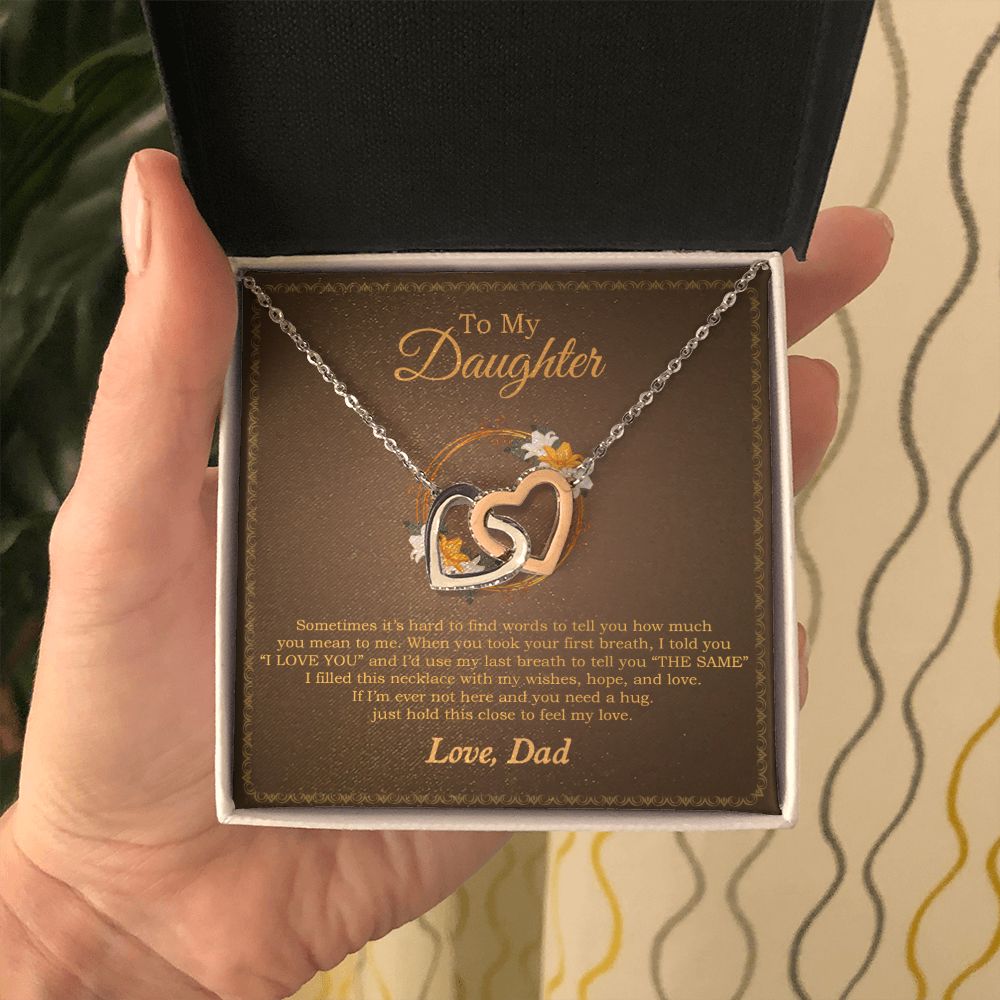11To My Daughter Necklace, Gift For Daughter From Dad, Daughter Father Necklace