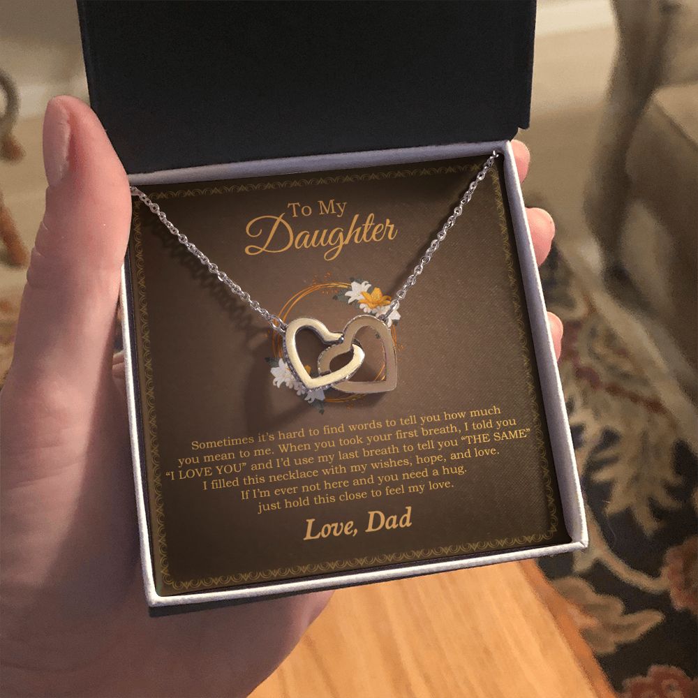 11To My Daughter Necklace, Gift For Daughter From Dad, Daughter Father Necklace