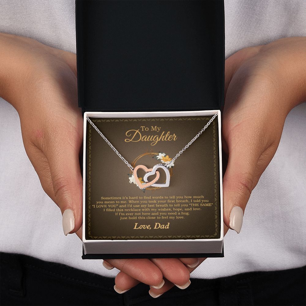 11To My Daughter Necklace, Gift For Daughter From Dad, Daughter Father Necklace