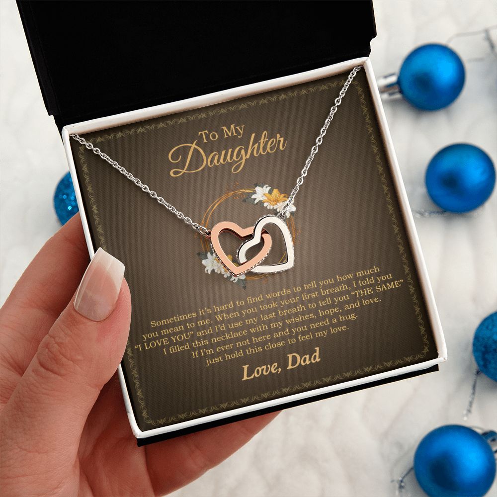 11To My Daughter Necklace, Gift For Daughter From Dad, Daughter Father Necklace