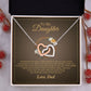 11To My Daughter Necklace, Gift For Daughter From Dad, Daughter Father Necklace