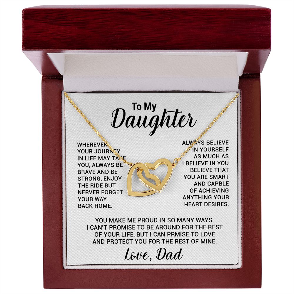 To My Daughter Necklace, Gift For Daughter From Dad, Daughter Father Necklace