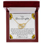 To my Bonus Daughter Necklace, Bonus Daughter, Step Daughter Gift