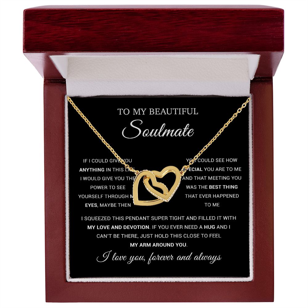 To My Beautiful Soulmate Necklace, Gift for Wife, Girlfriend, Anniversary Gift