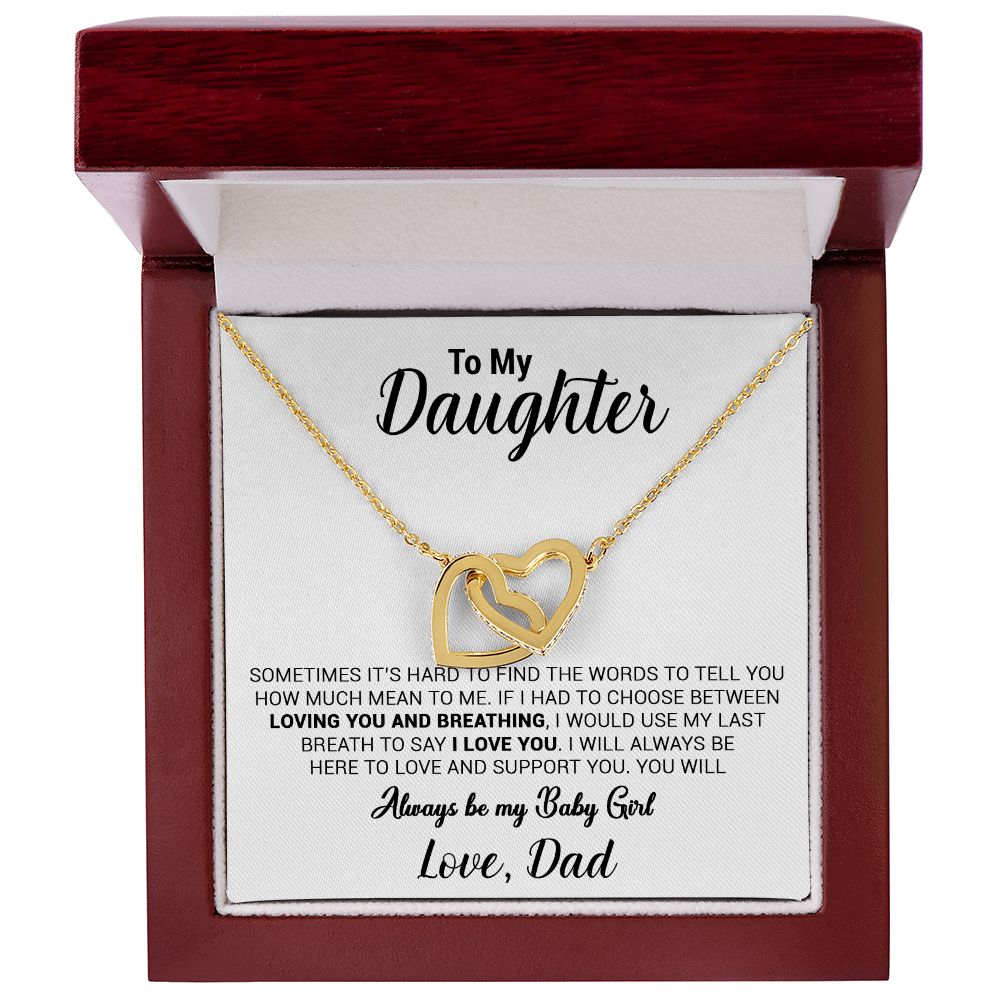 To My Daughter Necklace, Gift For Daughter From Dad, Daughter Father Necklace