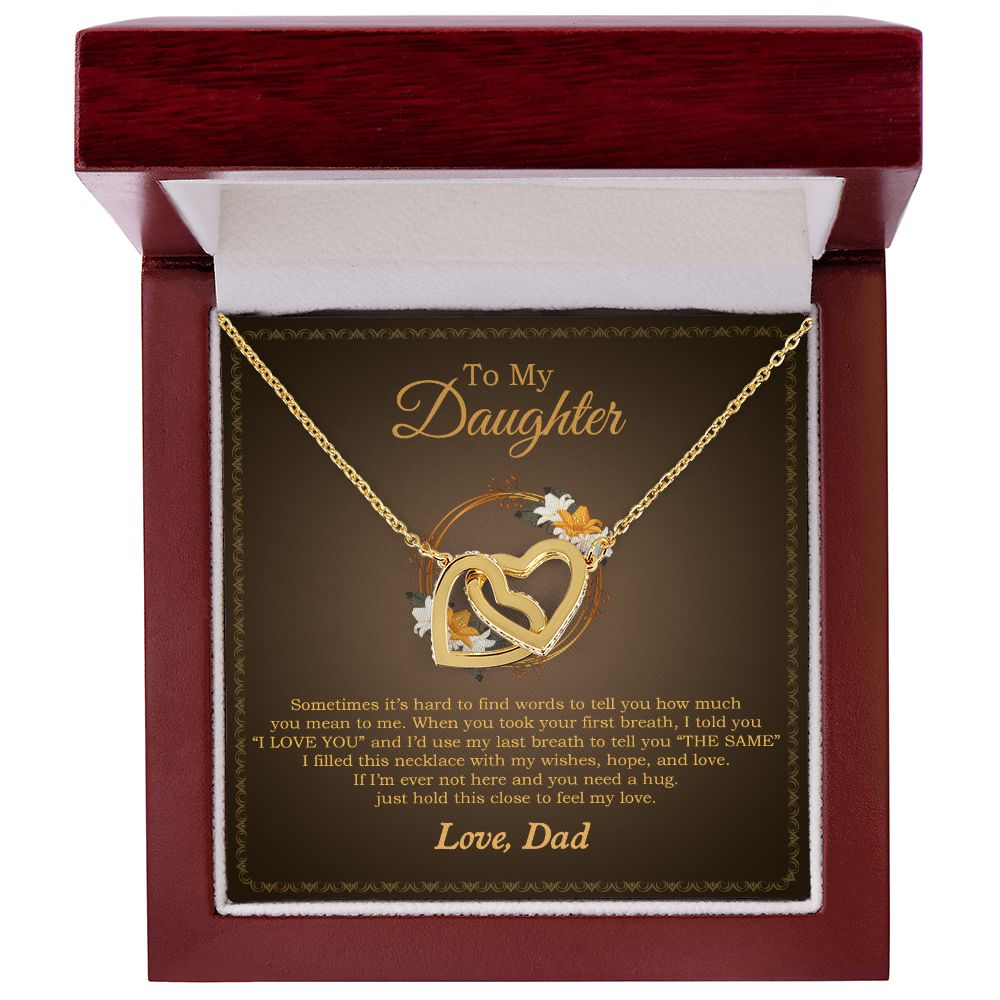 11To My Daughter Necklace, Gift For Daughter From Dad, Daughter Father Necklace