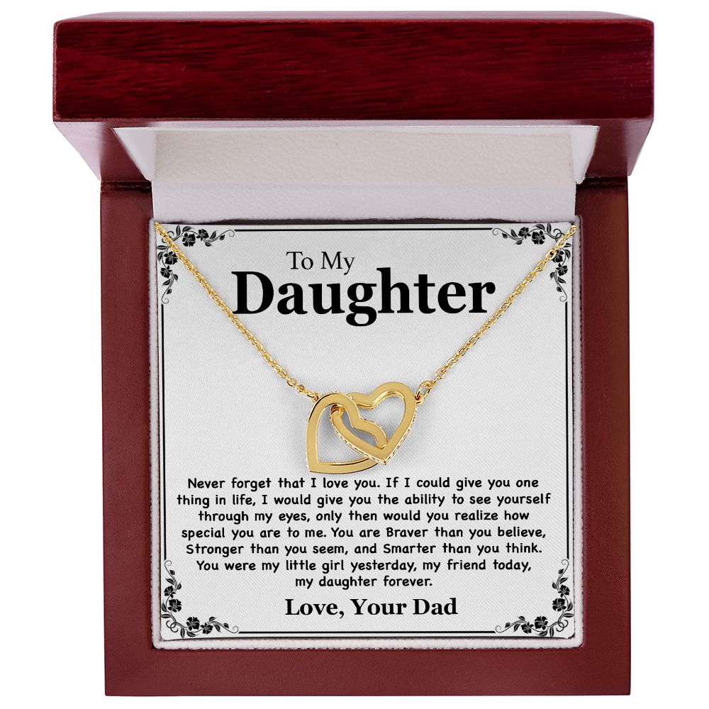 To My Daughter Necklace - Never Forget That I Love You - Love Your Dad Gift