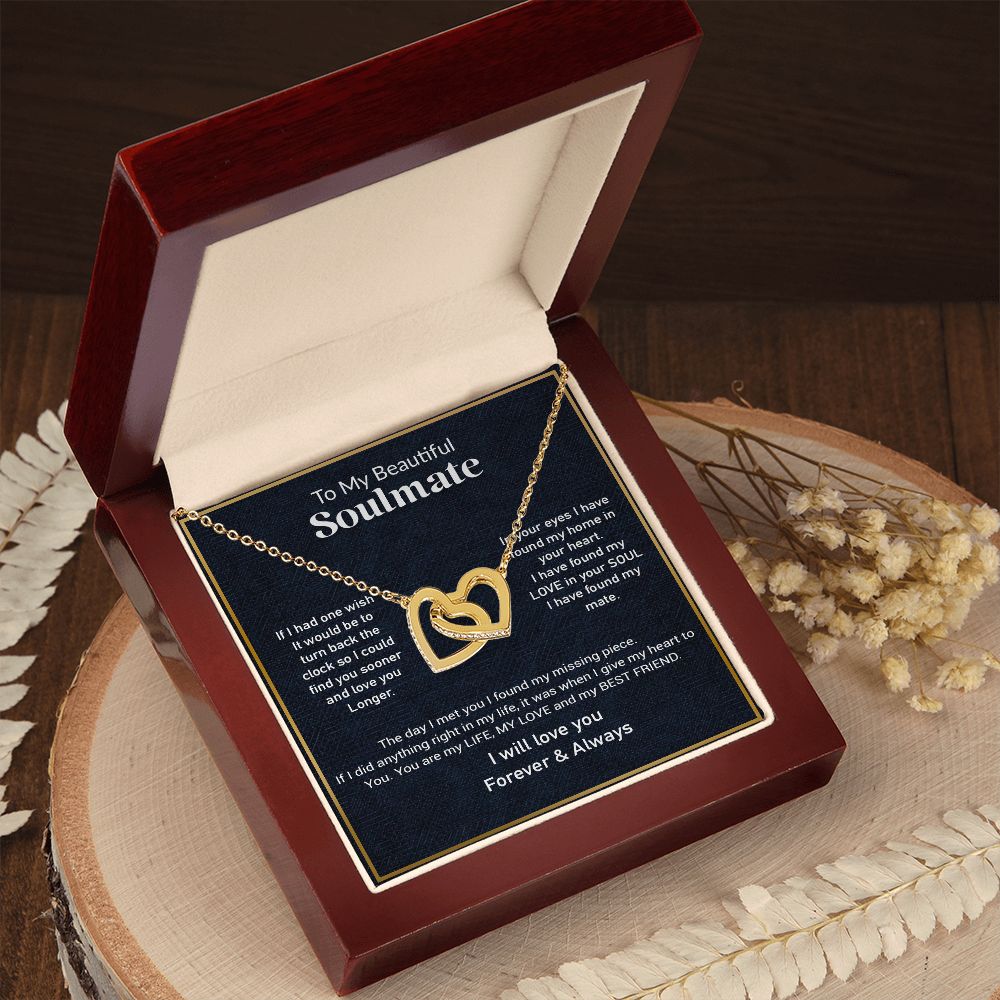 To My Soulmate Necklace, Gift For Her, Gift For Soulmate, Valentine's Gift for My Wife Girlfriend