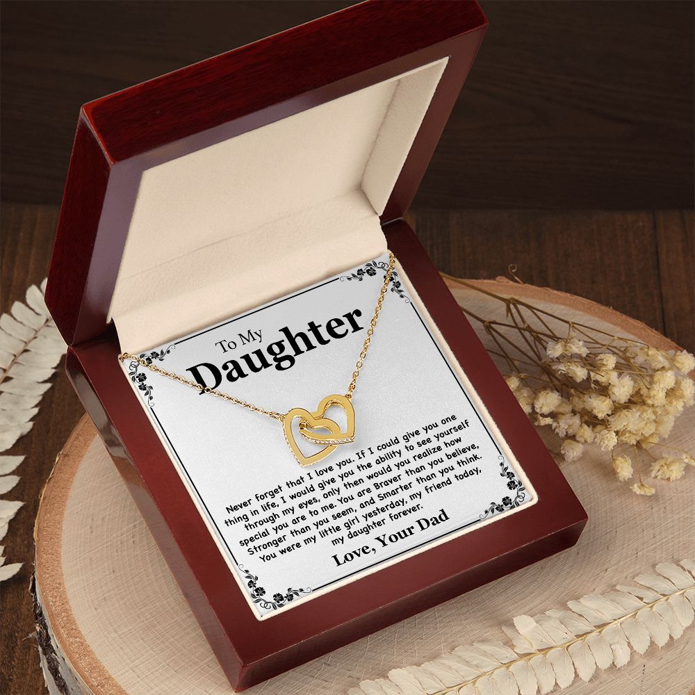 To My Daughter Necklace - Never Forget That I Love You - Love Your Dad Gift