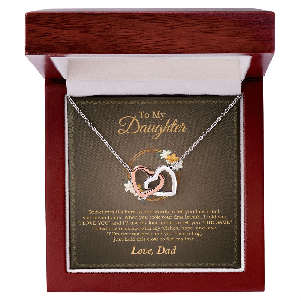 11To My Daughter Necklace, Gift For Daughter From Dad, Daughter Father Necklace