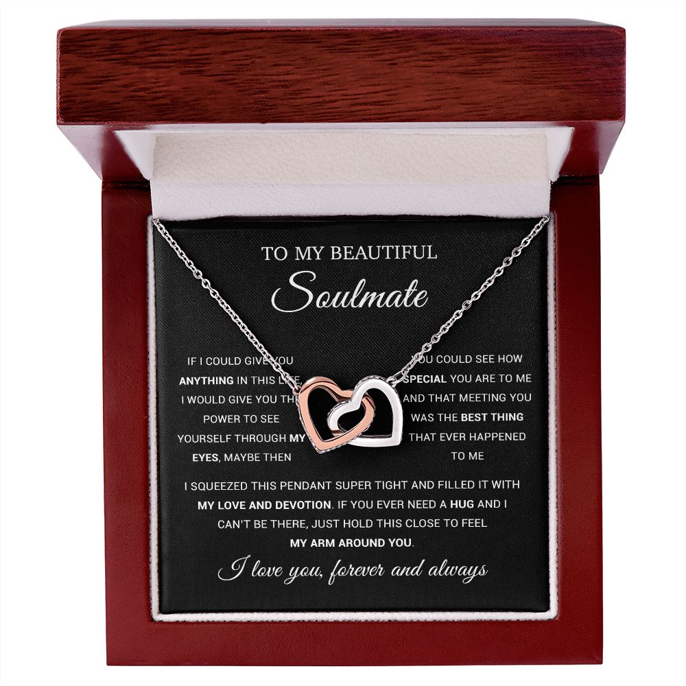 To My Beautiful Soulmate Necklace, Gift for Wife, Girlfriend, Anniversary Gift