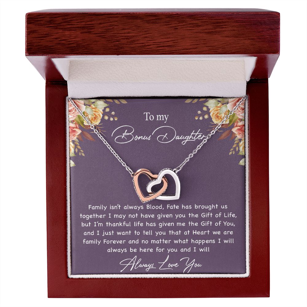 To My Bonus Daughter Necklace, Gift For Daughter, Step Daughter, Christmas Gift