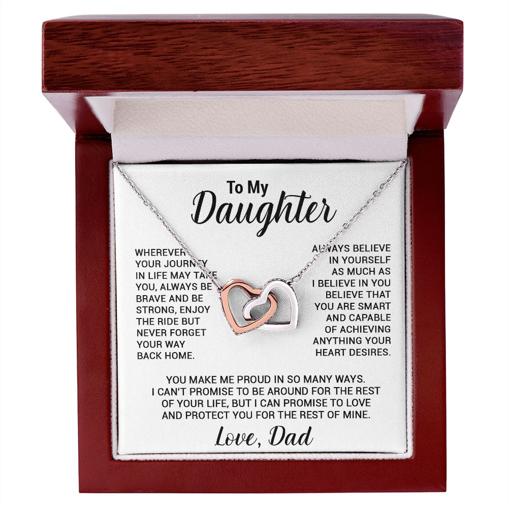 To My Daughter Necklace, Gift For Daughter From Dad, Daughter Father Necklace_NEW