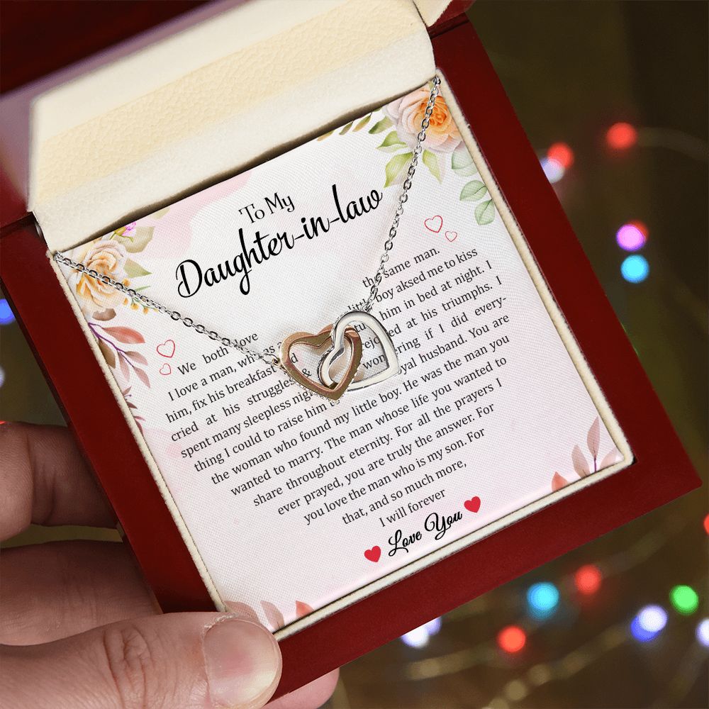 To My Daughter-In-Law Necklace, Jewelry From Mother-In-Law, Birthday Gift