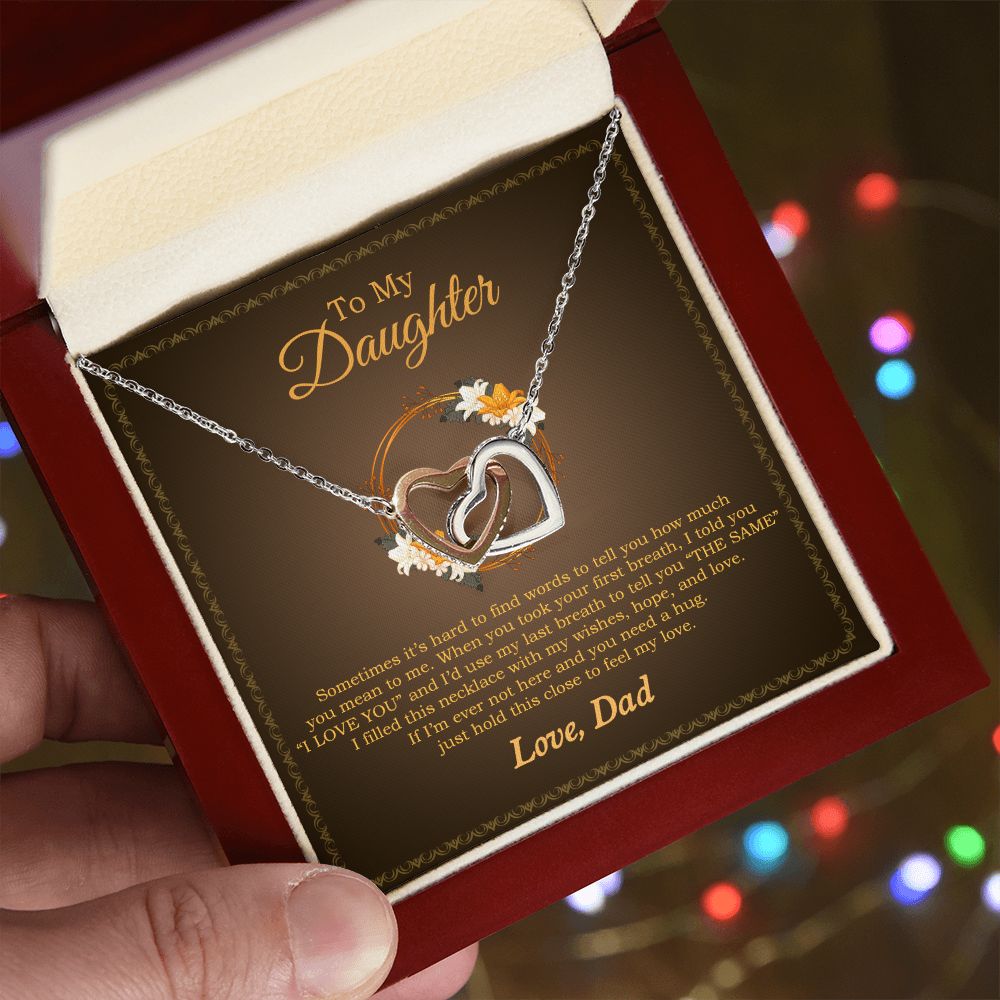 11To My Daughter Necklace, Gift For Daughter From Dad, Daughter Father Necklace
