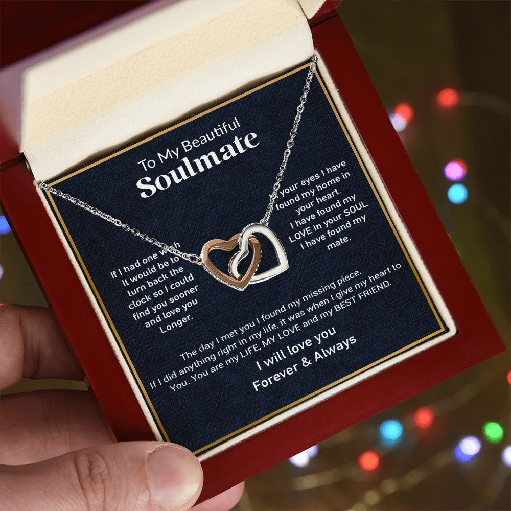 To My Soulmate Necklace, Gift For Her, Gift For Soulmate, Valentine's Gift for My Wife Girlfriend