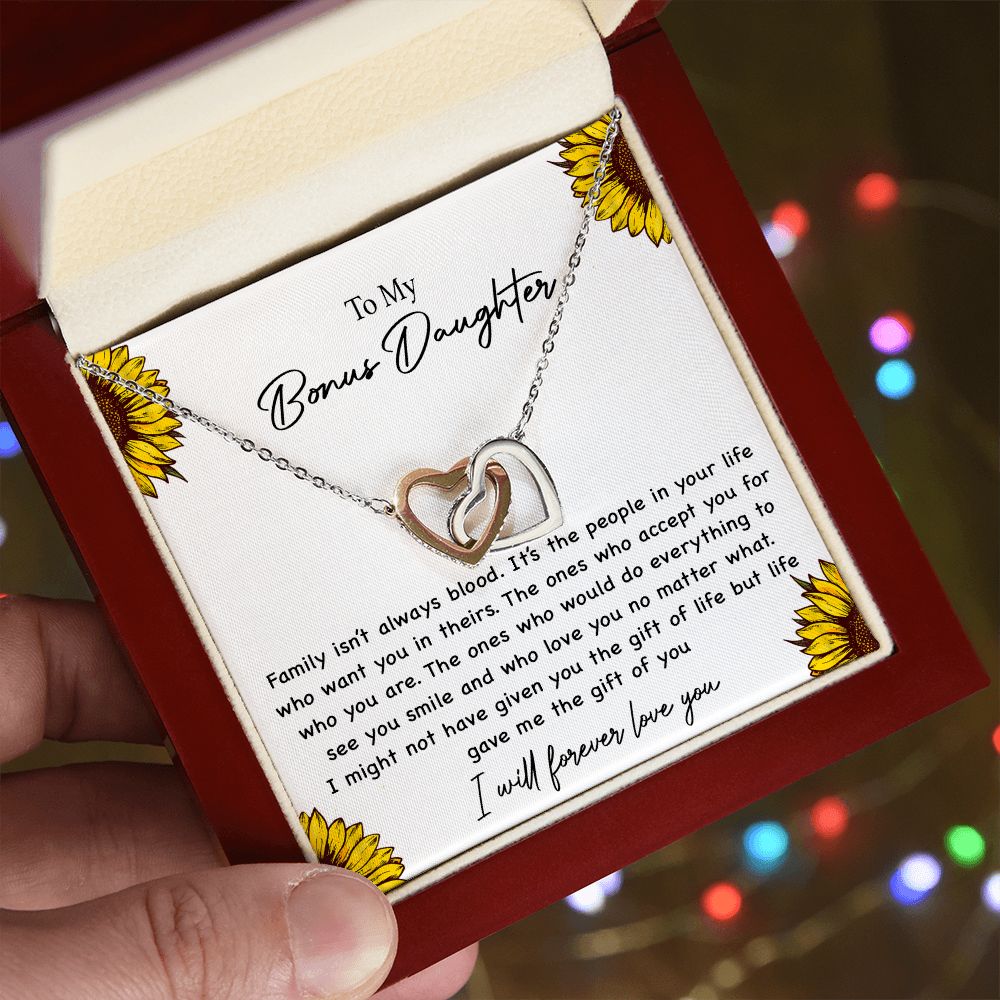 To my Bonus Daughter Necklace, Bonus Daughter, Step Daughter Gift