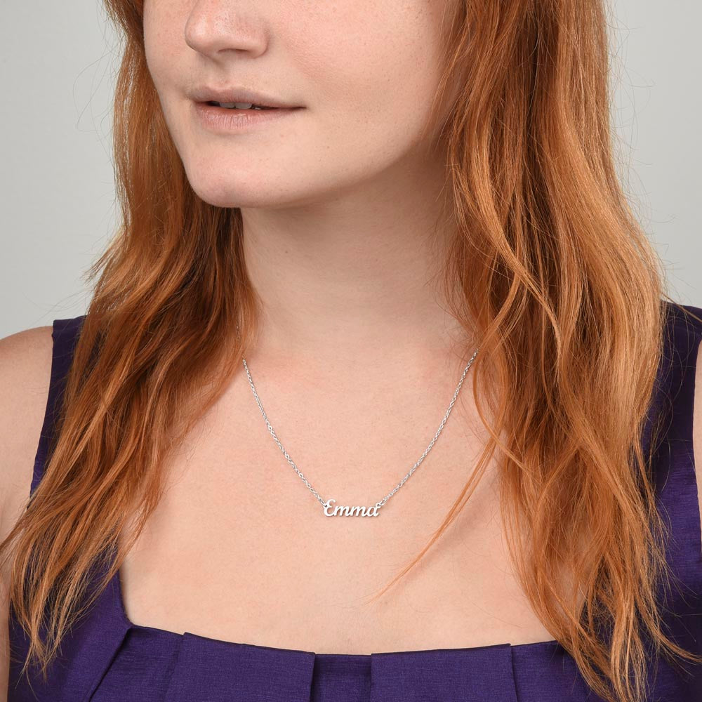 To My Daughter Personalized Name Necklace, Gift For Daughter From Dad, Xmas Gift