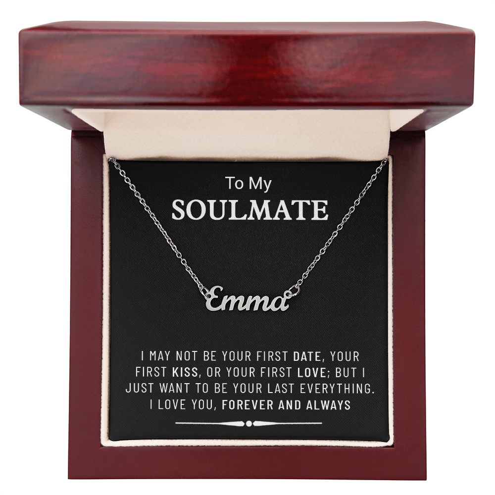 To My Soulmate Custom Name Necklace,Christmas Gift, Gift For Soulmate