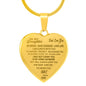 To My Daughter - Dad Loves You - Gift From Father Daddy Engraved Heart Necklace