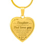 To My Daughter Heart Engraved Necklace Love Dad - Daddy Loves You - from-Father