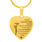 to My Daughter Engraved - Never Forget How Much I Love You - Forever My Baby Girl - Love Always Dad - Necklace - Silver Engraved Heart Pendant