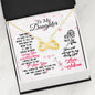 To My Daughter Love Mom, You Make me Smile Infinity Pendant Necklace Message Card