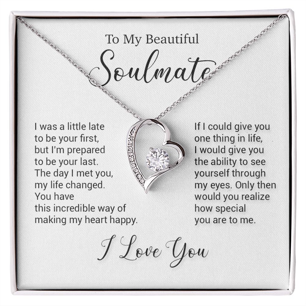 To My Soulmate Necklace, Valentine Gift For Her, Gift For Soulmate, Gift For Her