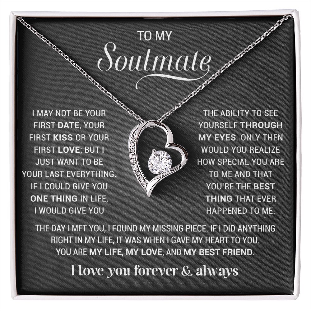 To My Soulmate Necklace, Gift For Wife, Gift from Husband, Valentine Days Gift