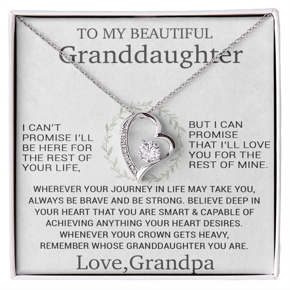 To My Granddaughter Necklace, Birthday Gift For Granddaughter, Birthday Gifts