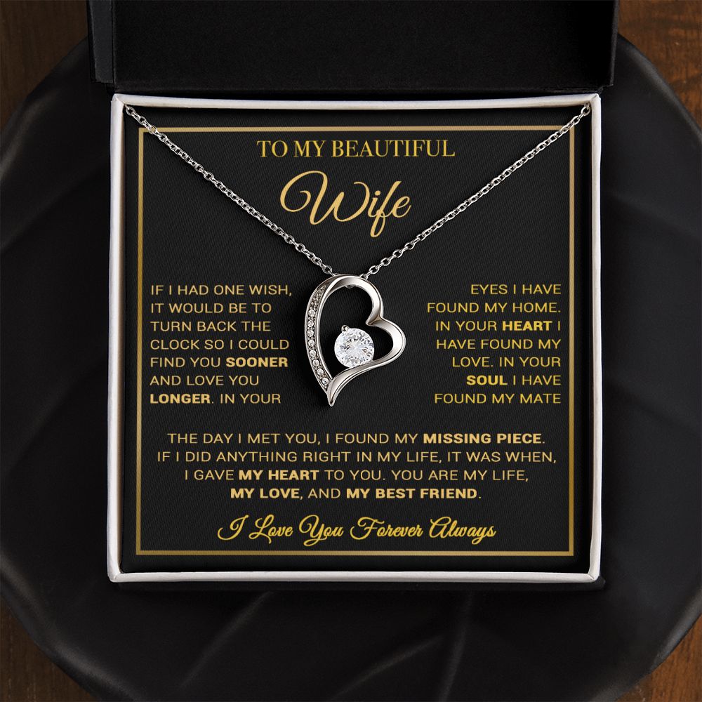 To My Wife Necklace, Gift For Wife, Anniversary Gift For Wife, Necklace For Wife