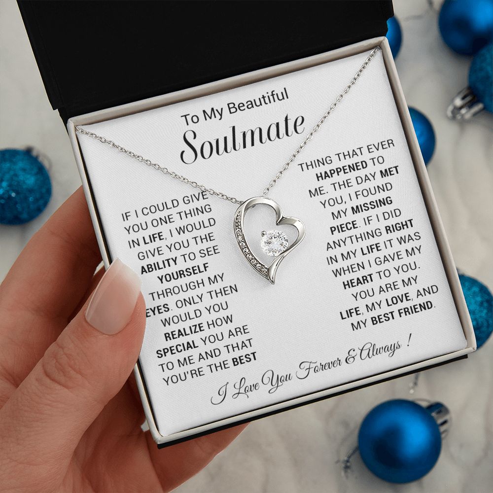 To My Soulmate Necklace, Gift For Wife, Gift from Husband, Valentine Days Gift