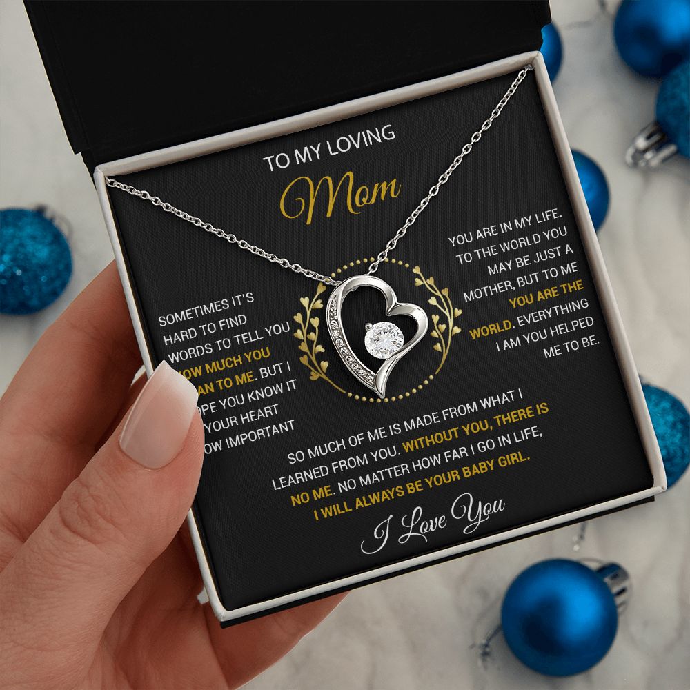 To My Loving Mom Necklace, Gift for Mom from Son, Mother's Day Jewelry
