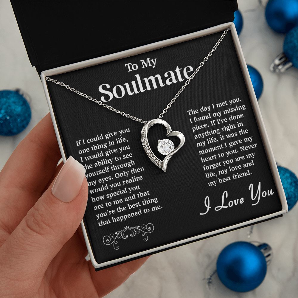 To My Soulmate Necklace, Valentine Gift For Her, Gift For Soulmate, Gift For Her