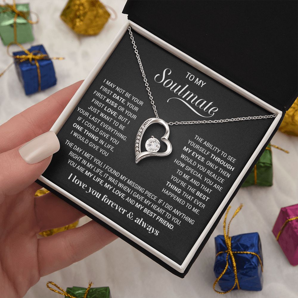 To My Soulmate Necklace, Gift For Wife, Gift from Husband, Valentine Days Gift