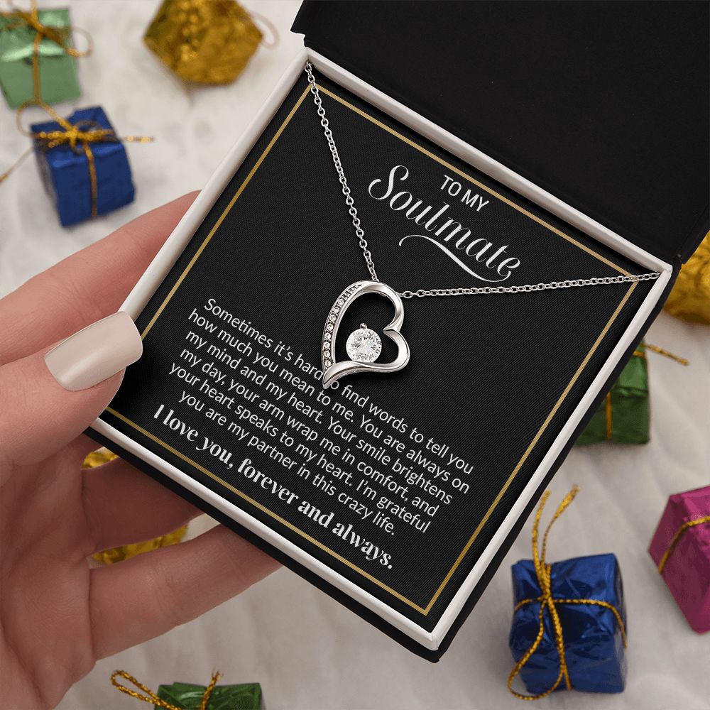 To My Soulmate Necklace, Valentine Gift For Her, Gift For Soulmate