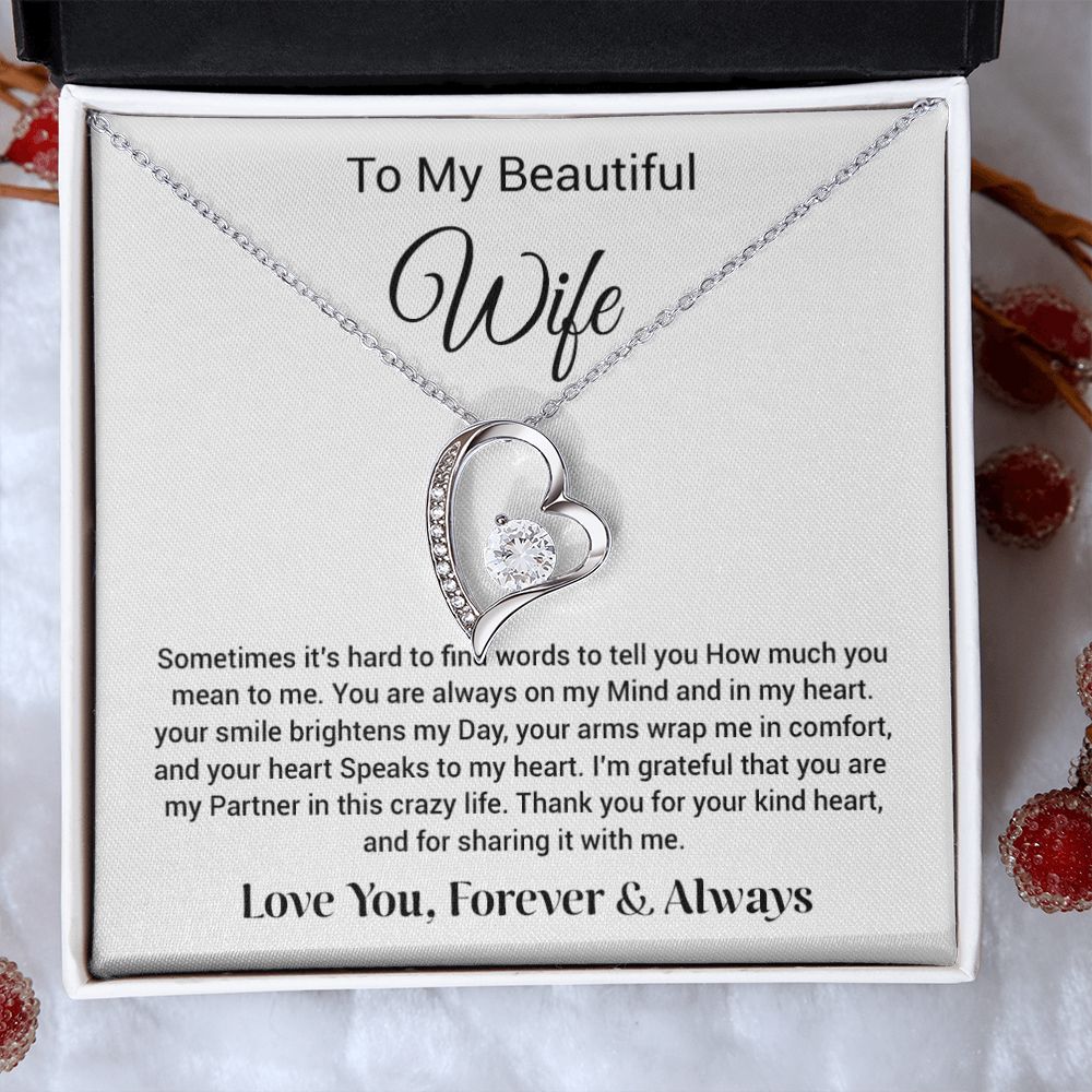 To My Wife Necklace, Gift for Wife, Girlfriend, Anniversary Gift, Birthday Gift