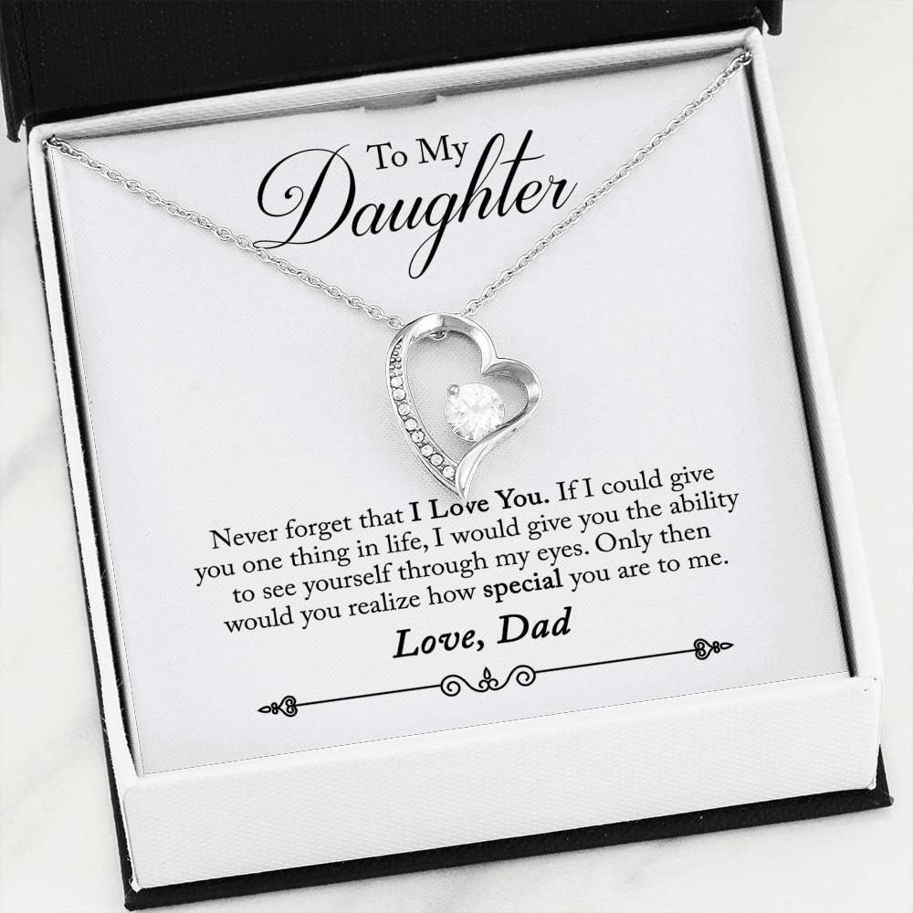 ZEN DEAL - Silver Forever Love Heart Necklace with Gift Box