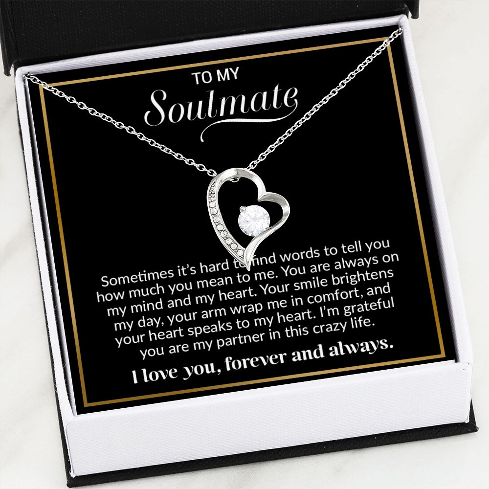 To My Soulmate Necklace, Valentine Gift For Her, Gift For Soulmate