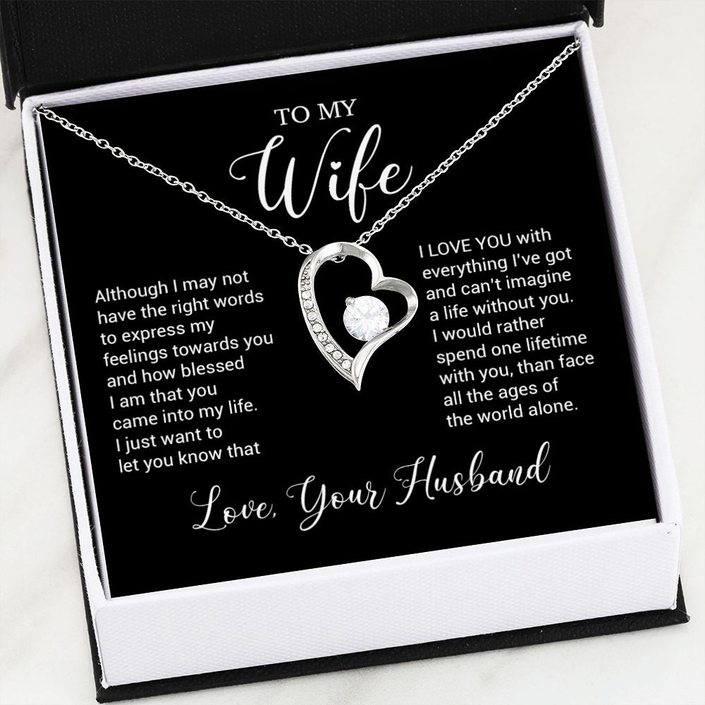 To My Wife Necklace, Wife Husband Necklace, Wife Birthday Gift, Valentine Gift
