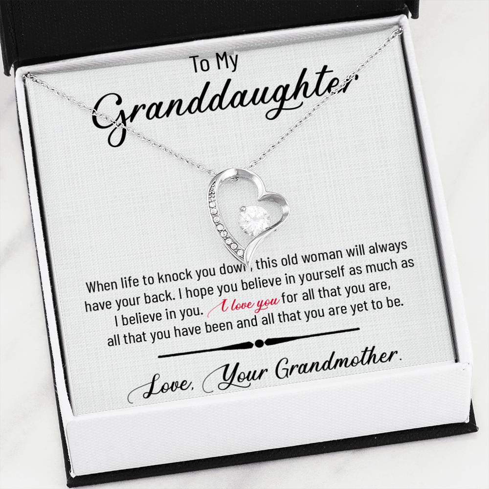 To My Granddaughter Necklace, Granddaughter Gifts From Grandmother