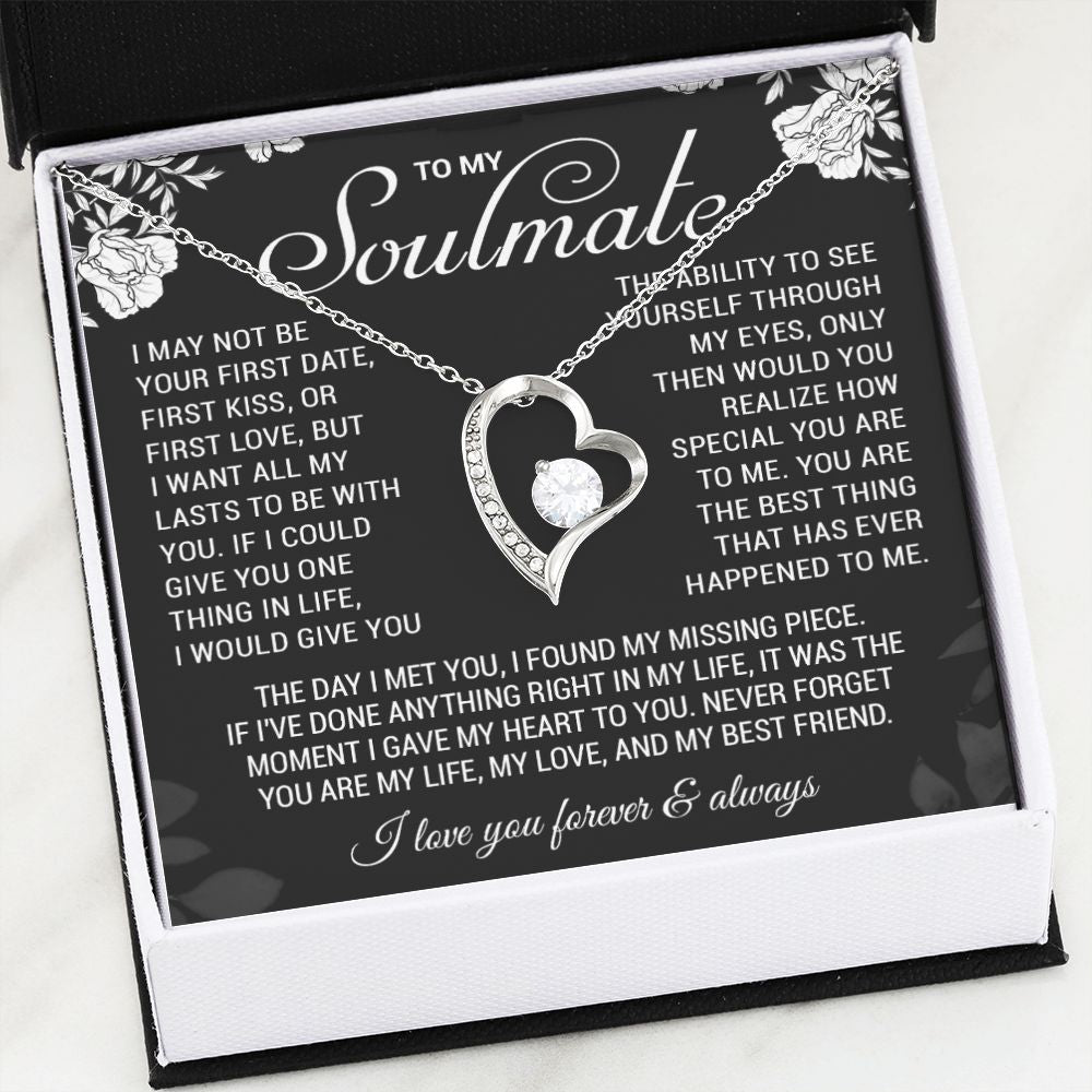 To My Soulmate Necklace, Gift for Wife, Girlfriend, Anniversary Gift, Xmas Gift